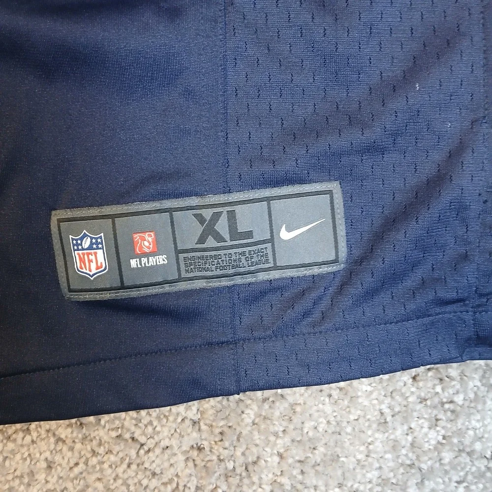 Nike NFL Houston Texans Ed Reed 20 Jersey Mens XL Navy Blue Football Jersey